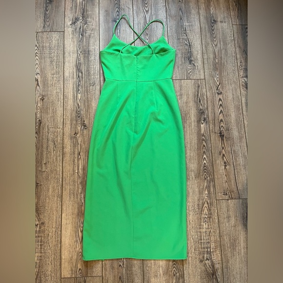 Zara Green Cross Strap Sheath Dress size medium - Picture 5 of 8